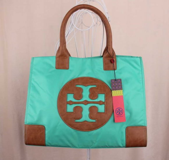 Tory Burch Shops Ella Turquoise Nylon Tote Bags